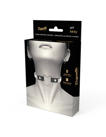 COQUETTE CHIC DESIRE - CHOKER CUERO VEGANO CORAZON 
