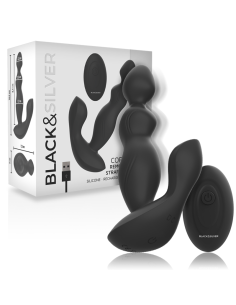 BASECOCK - VIBRADOR REALÍSTICO CONTROL REMOTO NEGRO 21 CM -O- 4 CM Vibradores control remoto