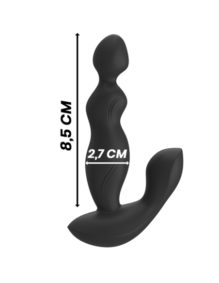 BLACK&SILVER - CORA PLUG PROSTÁTICO SILICONA CONTROL REMOTO 