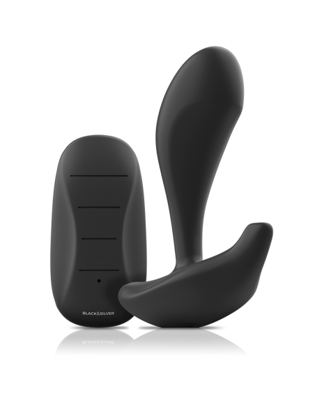 BLACK&SILVER - DWAYNE PLUG ANAL SILICONA CONTROL REMOTO 