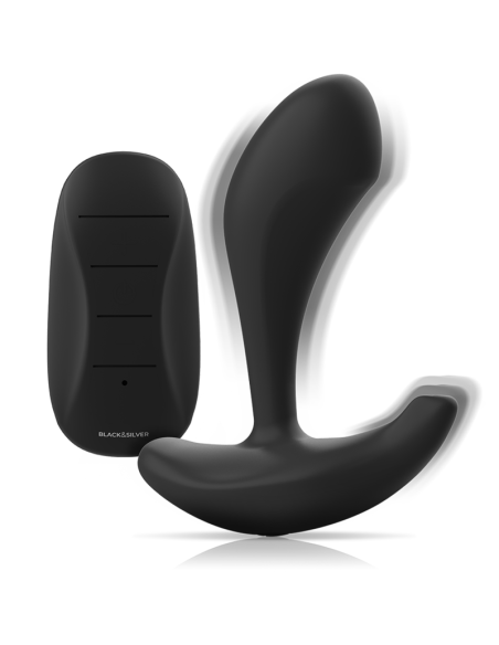 BLACK&SILVER - DWAYNE PLUG ANAL SILICONA CONTROL REMOTO 