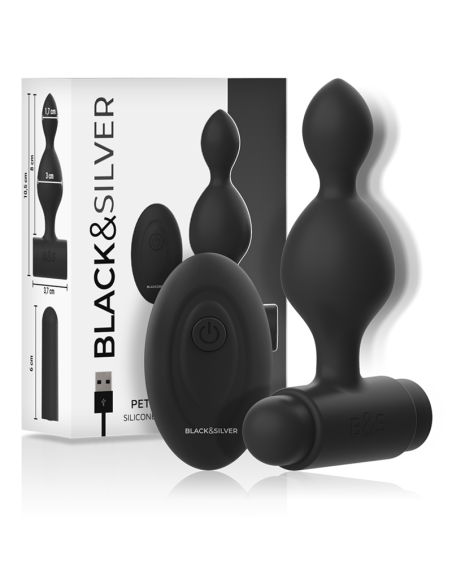 BLACK&SILVER - TUCKER PEQUEÑO PLUG ANAL SILICONA CONTROL REMOTO 