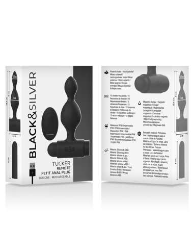 BLACK&SILVER - TUCKER PEQUEÑO PLUG ANAL SILICONA CONTROL REMOTO 