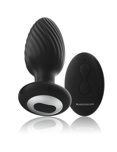 BLACK&SILVER - WELLS PLUG ROTADOR ANAL SILICONA CONTROL REMOTO 