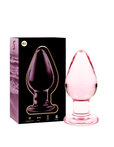 NEBULA SERIES BY IBIZA - MODELO 3 PLUG CRISTAL ROSA 11 CM -O- 5 CM 