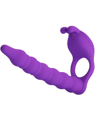 PRETTY LOVE - BLACKNEY ANILLO PENE CON PLUG VIBRADOR LILA 