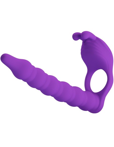 PRETTY LOVE - BLACKNEY ANILLO PENE CON PLUG VIBRADOR LILA 