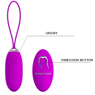 Joanna Huevo Vibrador Control Remoto 12 Modos | Pretty Love