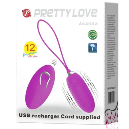 Joanna Huevo Vibrador Control Remoto 12 Modos | Pretty Love
