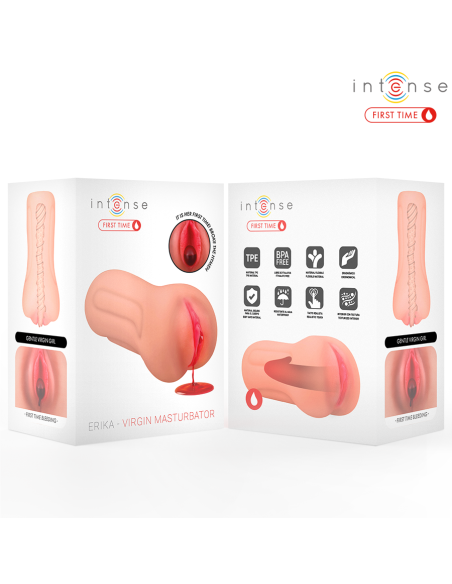 INTENSE FIRST TIME - ERIKA VAGINA VIRGEN CON HIMEN Y SANGRADO 