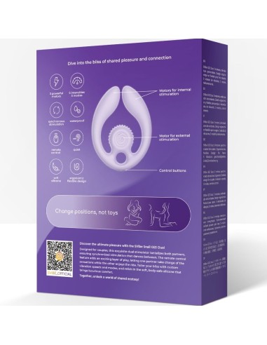 SNAIL VIBE - GIZI DÚO ESTIMULADOR DE PAREJAS CONTROL REMOTO LILA 