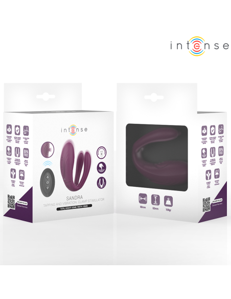 INTENSE - SANDRA VIBRADOR & ESTIMULADOR DE PINZAS CON GOLPETEO CONTROL REMOTO 
