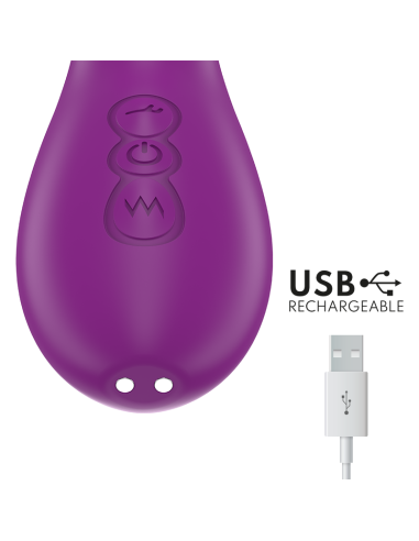 INTENSE - ATENEO VIBRADOR MULTIFUNCIÓN RECARGABLE 7 VIBRACIÓNES CON LENGUA OSCILANTE Y SUCCIONADOR MORADO 