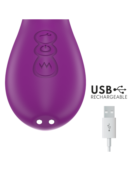 INTENSE - ATENEO VIBRADOR MULTIFUNCIÓN RECARGABLE 7 VIBRACIÓNES CON LENGUA OSCILANTE Y SUCCIONADOR MORADO 