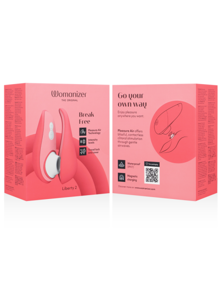 WOMANIZER - LIBERTY 2 ESTIMULADOR & SUCCIONADOR CLÍTORIS ROSA 