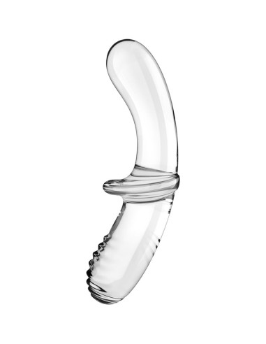 SATISFYER - DOUBLE CRYSTAL DILDO TRANSPARENTE 