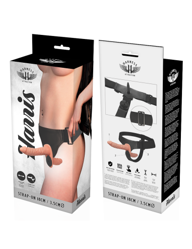 HARNESS ATTRACTION - HARRIS DOBLE PENETRACIÓN CON VIBRACIÓN 18 CM -O- 3.5 CM 