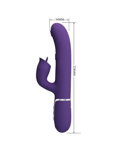 PRETTY LOVE - VIBRADOR RABBIT CON LICKING MORADO 
