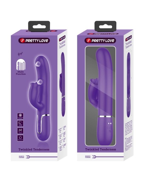 PRETTY LOVE - VIBRADOR RABBIT CON LICKING MORADO 