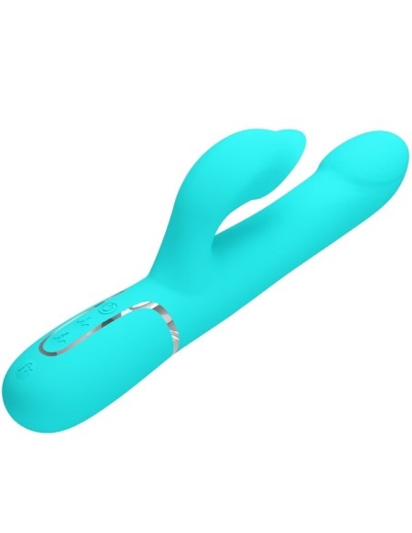 PRETTY LOVE - VIBRADOR RABBIT PERLAS VERDE AGUA 