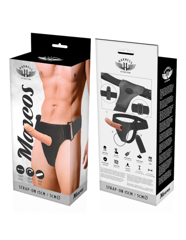 HARNESS ATTRACTION - ARNÉS HUECO MARCOS CON VIBRADOR 15 CM -O- 5 CM 