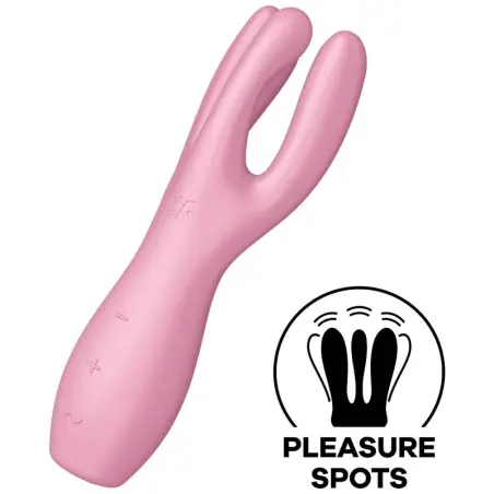 Threesome 3 Vibrador Rosa - 12 Modos | Satisfyer