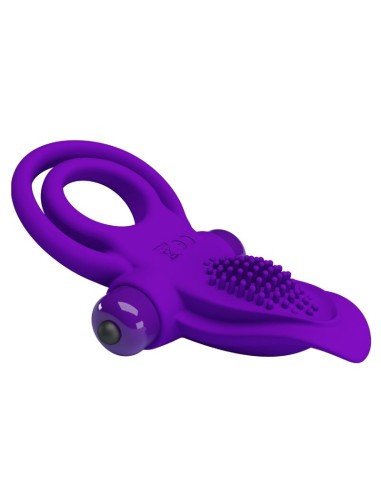 PRETTY LOVE - ANILLO VIBRADOR PARA PENE MORADO 
