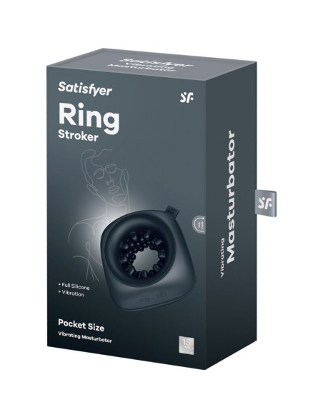 SATISFYER - RING STROKER MASTURBADOR & VIBRADOR 