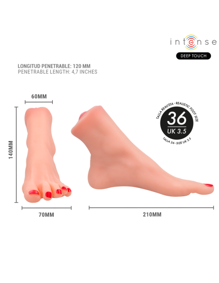 INTENSE DEEP TOUCH - GABBIE MASTUBADOR DE DOS PIEZAS EN FORMA DE PIE 