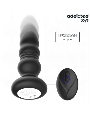 ADDICTED TOYS - PLUG ANAL VIBRADOR THRUSTING Y LUZ LED CONTROL REMOTO 