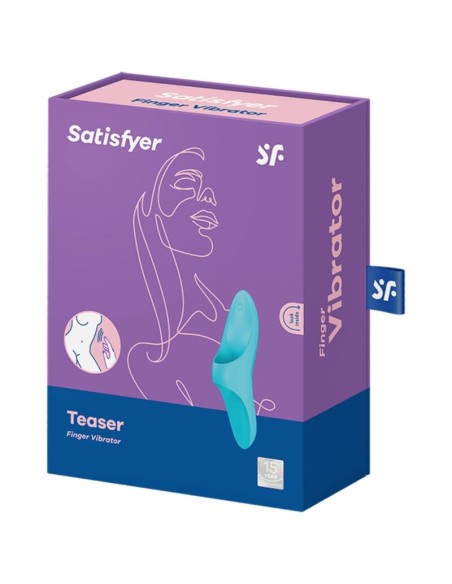 SATISFYER - TEASER DEDAL VIBRADOR AZUL LIGHT 