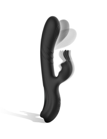 BLACK&SILVER - JAMIE VIBRADOR RABBIT EFECTO WAVE 