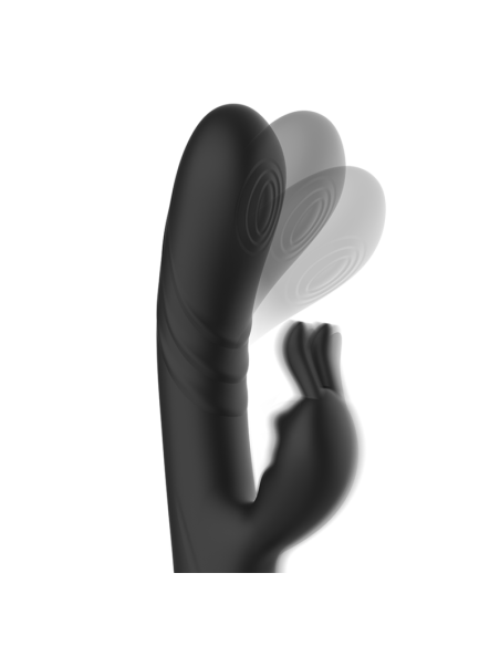 BLACK&SILVER - JAMIE VIBRADOR RABBIT EFECTO WAVE 