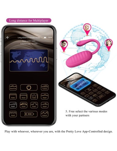 PRETTY LOVE - CATALINA HUEVO VIBRADOR RECARGABLE ROSA 