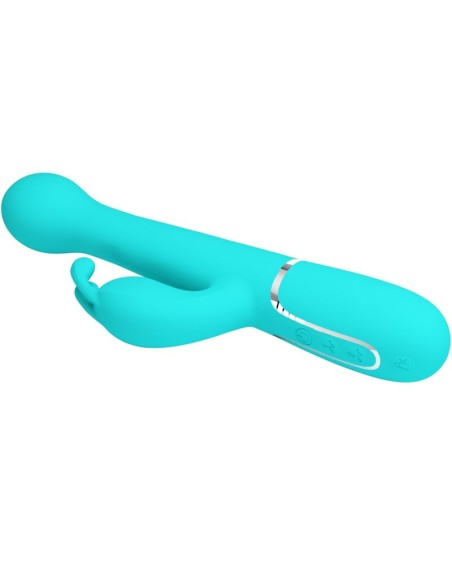 PRETTY LOVE - DEJON VIBRADOR RABBIT 3 EN 1 MULTIFUNCIÓN VERDE AGUA 