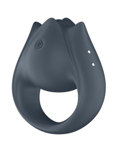 SATISFYER - PERFECT PAIR 2 MULTIVIBRADOR 2 EN 1 ANILLO PARA PENE & ESTIMULADOR DE DEDO GRIS 2