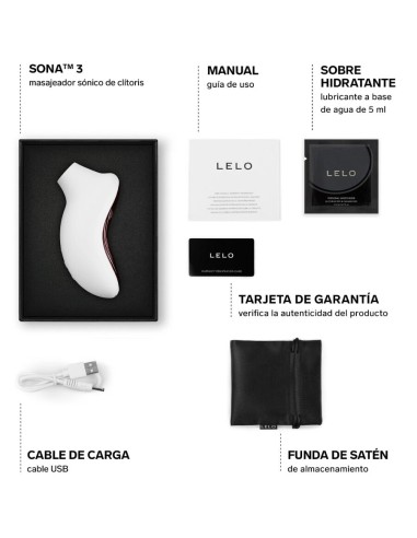 LELO - SONA 3 MASAJEADOR SÓNICO DE CLÍTORIS BLANCO 