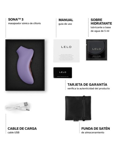 LELO - SONA 3 MASAJEADOR SÓNICO DE CLÍTORIS VIOLETA 