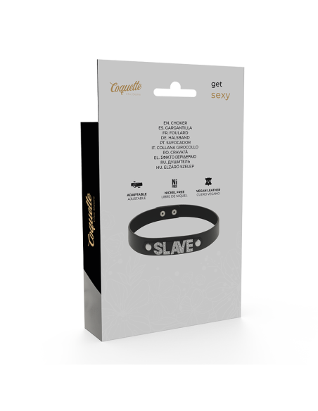 COQUETTE CHIC DESIRE - CHOKER CUERO VEGANO SLAVE 