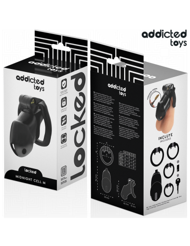 ADDICTED TOYS LOCKED - MINDNIGHT CELL JAULA PARA PENE TALLA M 