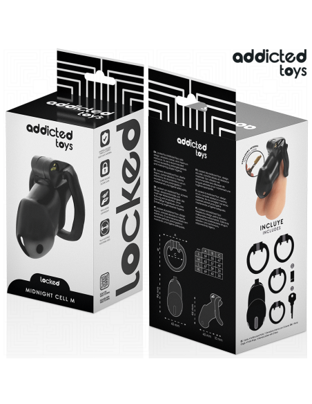 ADDICTED TOYS LOCKED - MINDNIGHT CELL JAULA PARA PENE TALLA M 