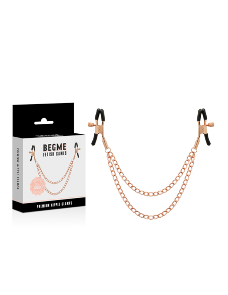 BEGME - BLACK EDITION PINZAS PEZONES CON CADENA 