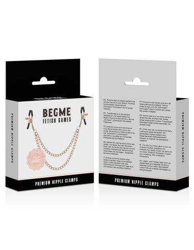 BEGME - BLACK EDITION PINZAS PEZONES CON CADENA 