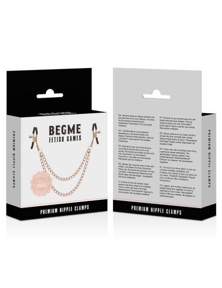 BEGME - BLACK EDITION PINZAS PEZONES CON CADENA 