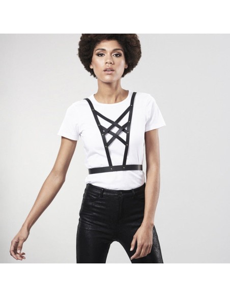 BIJOUX - INDISCRETS MAZE ARNES CRUZADO CON ESCOTE NEGRO 