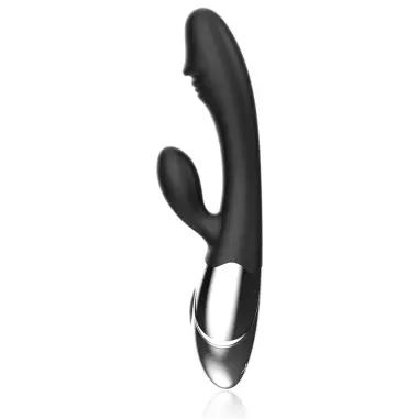 Kaleb Vibrador Rabbit Silicon Milti Funcion | Black&silver