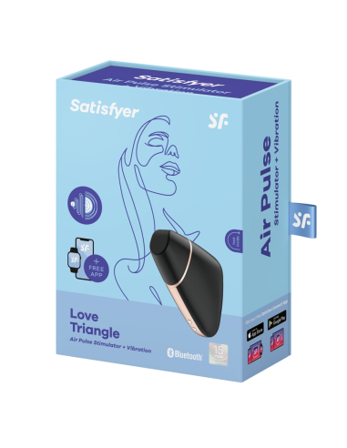 SATISFYER - LOVE TRIANGLE ESTIMULADOR Y VIBRADOR NEGRO 