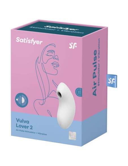 SATISFYER - VULVA LOVER 2 ESTIMULADOR Y VIBRADOR BLANCO 