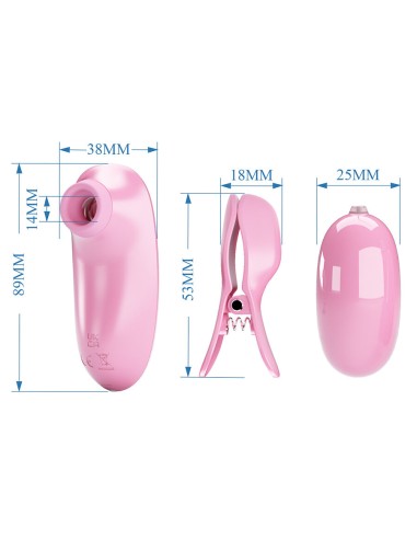 PRETTY LOVE - IMONIE SET MULTIFUNCIONAL 3 EN 1 CON SUCCIONADOR, PEZONES Y CLÍTORIS Kits juguetes sexuales