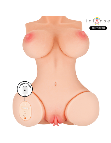 INTENSE DEEP TOUCH - VERO TORSO VAGINA CON EFECTO SUCCIÓN, CALOR, VIBRACIÓN Y VOZ CON CONTROL REMOTO 5.5 KG Muñec@s Tamaño Real